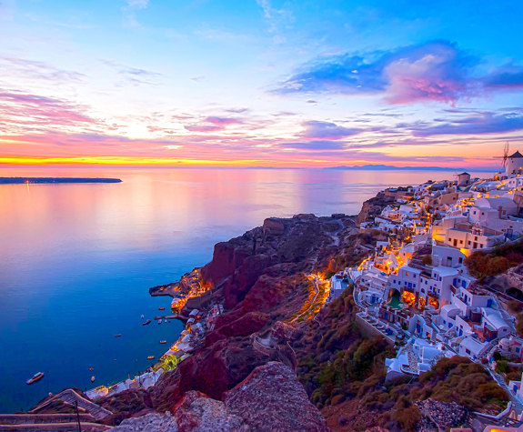 Santorini view from sky high